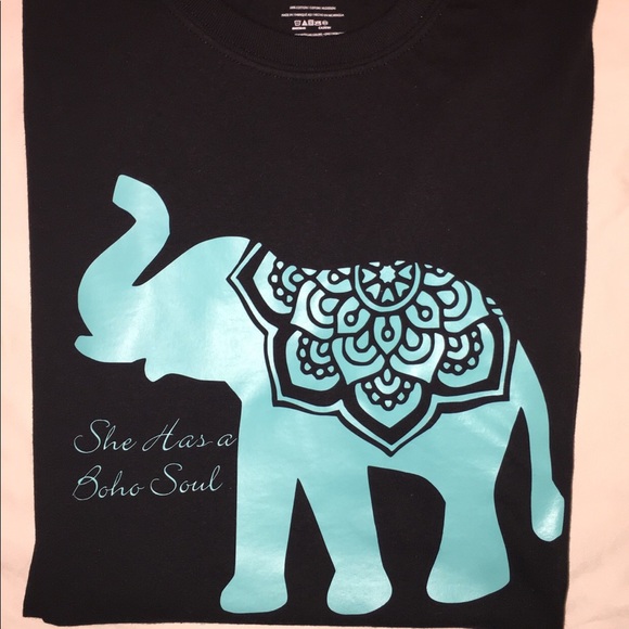 Tops - She has a boho soul Mandala elephant T-shirt Tops - She has a boho soul Mandala elephant T-shirt